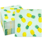 Sparkle and Bash Pineapple Cocktail Napkins - 5 x 5 In Folded, 3-Ply, Yellow, Pack of 100 - Absorbent & Tear-Resistant Pap...