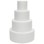 Bright Creations Foam Cake Dummy Set - Reusable Cake Dummy for Repeated Use - Stable 4 Tier Display - Lightweight Foam Sha...