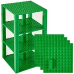 Strictly Briks Stackable Baseplates - Compatible with Lego, 6 x 6 in Baseplates for Buildling Blocks, Display Tower, Expan...