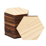 15 Pack Unfinished Wooden Hexagon Cutouts for Crafts, 1/4" Thick for Wood Burning, Engraving (3.27X4.88X5.91")