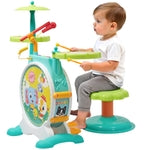 Prextex Electric Toy Drum Set with Realistic Sound - Plastic Musical Instrument for Kids - Baby Drum Toy with Cymbal - Sti...
