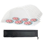Simply Genius Pop-Up Mesh Food Covers for Outdoors - 6 Pack Extra Large 39" x 24", White, Collapsible & Reusable - Buffet ...