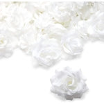 Bright Creations Wedding Arch Flowers Artificial White Rose Heads for DIY Craft Supplies & Wedding Table Centerpiece Decor...