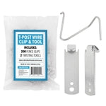 Impresa T-Post Clip Bender Tool - Quick-Install T-Post Fence Clips - Heavy-Duty Metal Wire Ties - Enhanced Privacy Fence F...
