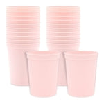 BLUE PANDA Reusable Plastic Cups - 16 Oz, Light Pink, 24 Count - Light Pink Stadium Tumblers & Pastel Stadium Cups - Washa...