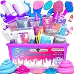 Original Stationery Slime Making Kit - Multicolor, Glow-in-The-Dark, Bubble Gum Scent - DIY Unicorn Slime Kit with Glitter...