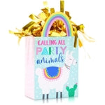 BLUE PANDA Balloon Weight Pack - 6 Oz, 6 Pack, Gold Llama Gift Bag Style - Weight for Party Bags & Birthday Party Decoration