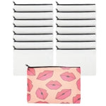Bright Creations Blank Sublimation Canvas Zipper Pouch - DIY Heat Transfer Canvas Bags - Travel Cosmetic Organizer Makeup ...