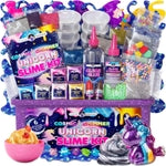 Original Stationery Unicorn Slime Kit for Girls Ages 7–12, DIY Shimmer Slime Set with Glow-in-The-Dark, Pearlescent, Holog...