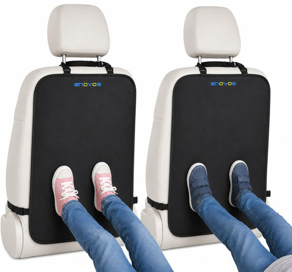 Enovoe Kick Mats Back Seat Protector for Kids - 2 Pack - Premium Quality Car Seat Back Cover Offers Waterproof Protection of Your Upholstery from Mud and Scratches - Backseats Kick Protector for Child - image 1