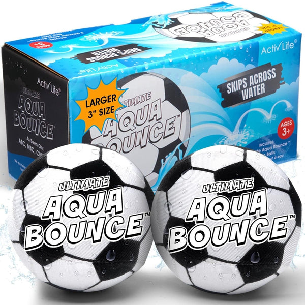 Activ Life Ultimate 2 Pack 3" Larger Water Skip Balls, Fun Swimming Pool & Beach Bouncing Toys for Kids, Teens, and Family, Great for Birthday Gifts, Soccer - image 1