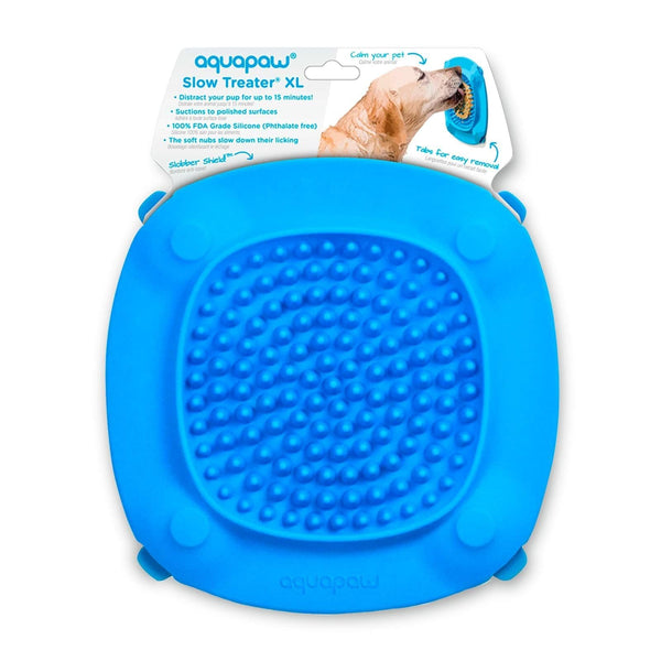 Aquapaw Lick Mat for Dogs with Suction Cups - XL, Blue, 1-Pack - Slow Feeder Lick Pads for Dogs & Grooming Enrichment - Food Mat for Peanut Butter Treats - image 1