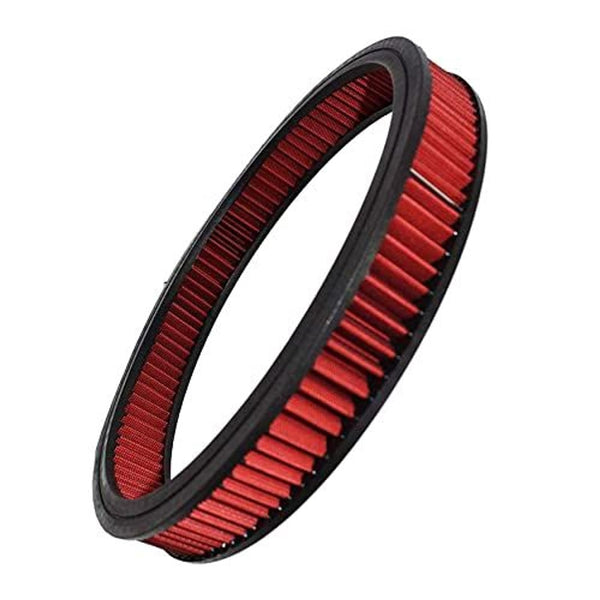A-Team Performance High Flow Washable & Reusable Round Cotton Air Filter Element - 14x2 Inch Red - Engine Air Filter Compatible w/Buick/Chevrolet/GMC/Ford/Oldsmobile & Pontiac - image 1