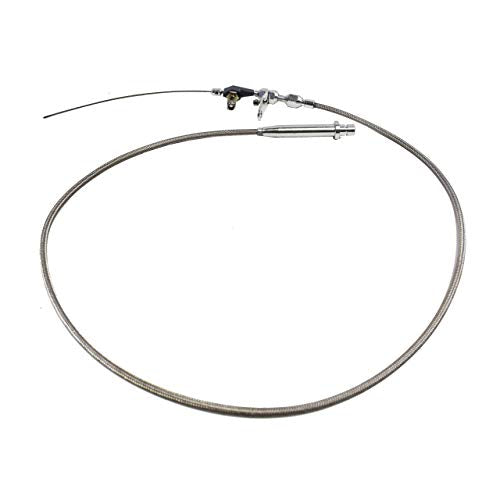 A-Team Performance Braided Stainless Steel Transmission Kickdown Cable - Transmission Cable Vehicle Specific Cut-to-Fit - compatible with GM, Chevy, Oldsmobile, Pontiac & Buick Turbo 350 TH350 - image 1