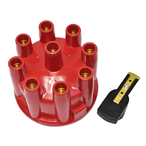 A-Team Performance - Pro Billet and Ready to Run R2R Cap and Rotor - Kit 8-Cylinder Female Fits A-Team Ready to Run Distributors (Red) - image 1