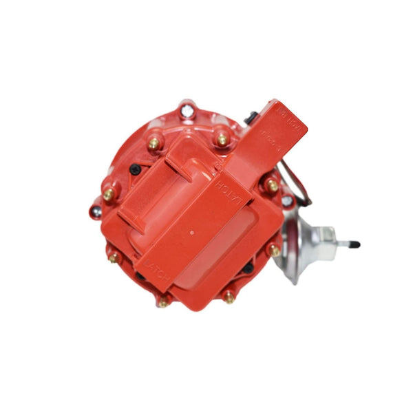A-Team Performance - HEI Complete Distributor 65K Coil - Compatible with SBC/BBC Chevy AMC Jeep V8 304 360 390 401 One Wire Installation Red Cap - image 1