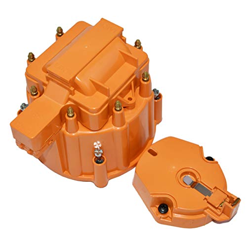 A-Team Performance - CR6951OR HEI 8-cylinder OEM Distributor Cap, - Rotor and Coil Cover Kit Orange - image 1