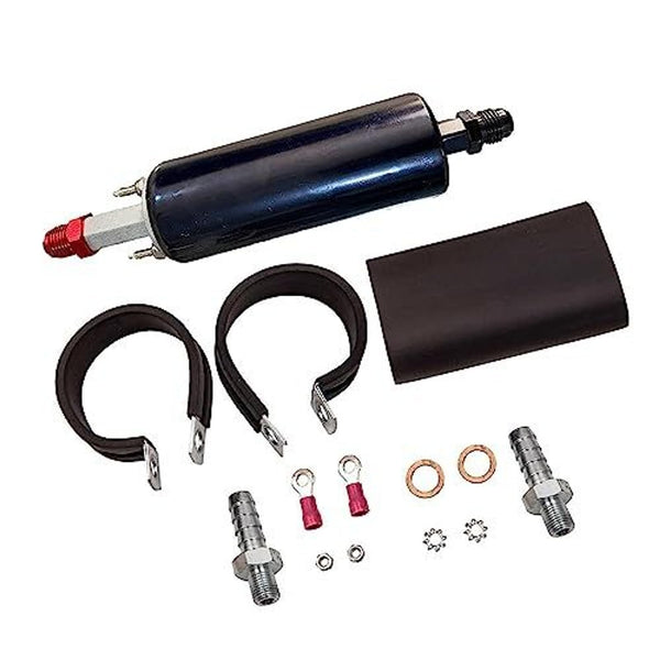 A-Team Performance Universal External Inline Fuel Pump Kit - High Flow 255LPH Pump - 120PSI High Pressure - Adjustable Fuel Pressure Regulator - Clamp Mount Copper - image 1