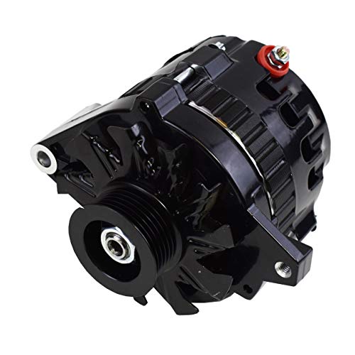 A-Team Performance - GM CS130 Style 160 Amp Alternator - Compatible with Chevrolet BB V8 Gen. II Mark IV, Gen. V, SB V8 Gen. I. GM Diesel V8, Inline 4 and 6, GM V6, Oldsmobile V8, All Black - image 1