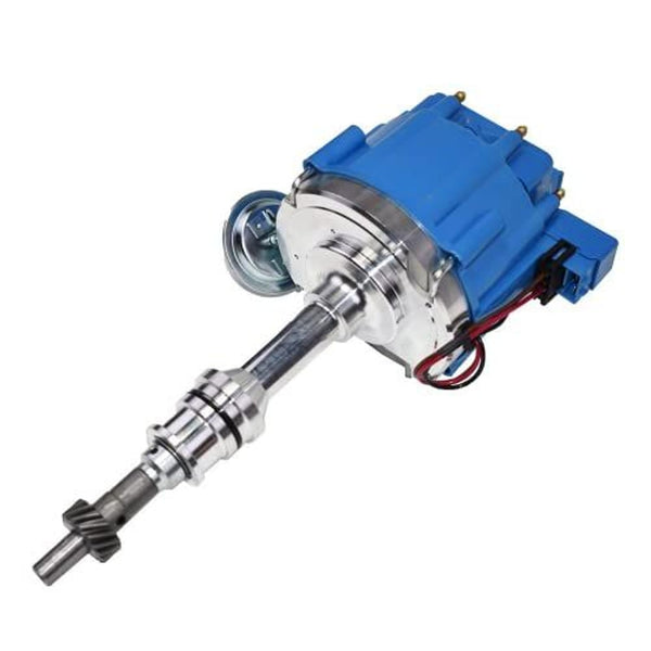A-Team Performance HEI Ignition Distributor - One-Wire Distributor & Vacuum Cap - Brass Terminals & Coil Wire Setup - Compatible with Ford 5.8L 351W Windsor - Std Packaging - image 1