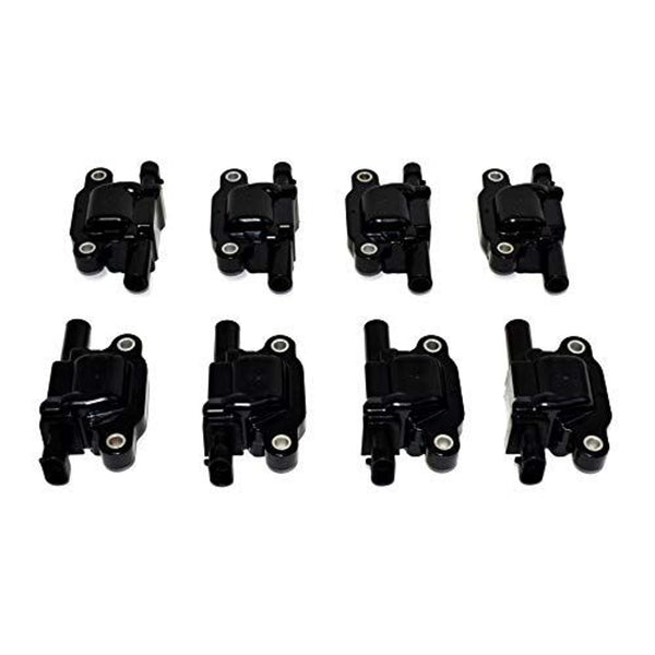 A-Team Performance Ignition Coil Pack - 15 Percent More Spark Performance Ignition Coil - Compatible with Chevrolet GM Pontiac LS1 LS2 LS3 LS6 LS7 293 ci 364 Ci 427 cubic inches V8 - Pack of 8, Black - image 1