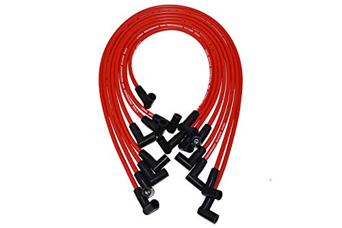 A-Team Performance 8.0mm Plug Wire Set - Red Heat-Resistant Silicone Wire & Boots - Spiral Copper & EMI Shielding - Plug Set for Performance - Compatible with Chevrolet & GMC Small Block V8 283-400 - image 1