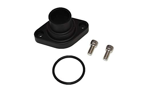 A-Team Performance - Straight Up Style Water Neck Thermostat Housing - Compatible with SBC BBC Chevy Hot Rod Rat Rod 283 302 305 327 350 383 396 427 454 502 Black - image 1