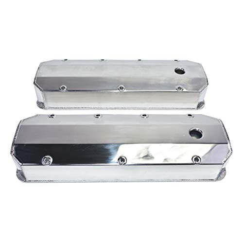 A-Team Performance - Tall Fabricated Aluminum Valve Covers - Compatible with Big Block BBC Chevy 396 402 427 454 Polished - image 1