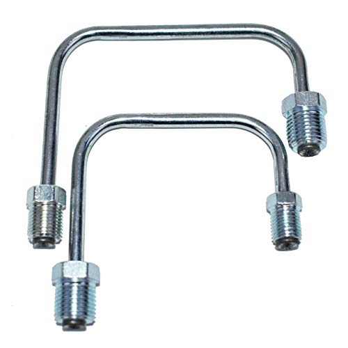 A-Team Performance Proportioning Valve Brake Line Kit - Universal Zinc-Coated Steel - Compatible with Ford MC7161 - Chrome Bottom Mount 9/16" & 1/2" Ports - Includes Steel Brake Lines - image 1