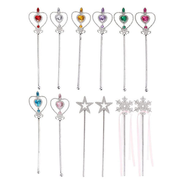 12 Pack Fairy Princess Wand for Girls, Dress Up Accessories - image 1