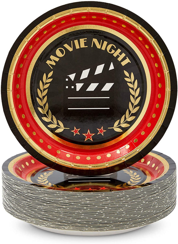 Paper Plates Movie Night Party Decorations (7 Inches, 48 Pack) - image 1