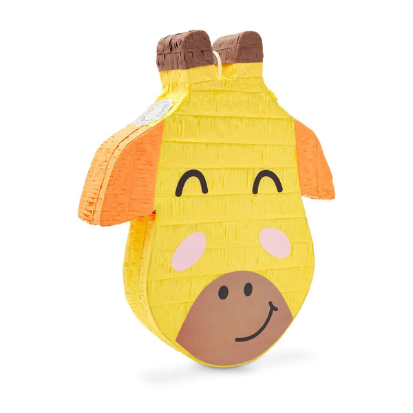 BLUE PANDA Giraffe Pinata - Jungle Party Animal Head Pinata for Safari Party Decoration & Birthday Decoration - 13 x 16.5 x 3 in, Yellow, Pack of 1 - image 1