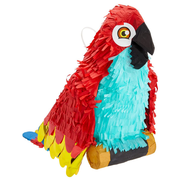 BLUE PANDA Bird Pinata Parrot Paper for Pirate Birthday Party - 16.5 x 12 x 7 In, Multicolored, Fillable - image 1