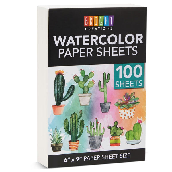 Bright Creations Cold Press Watercolor Paper for Artists and Beginners (6 x 9 in, 100 Sheets) - image 1
