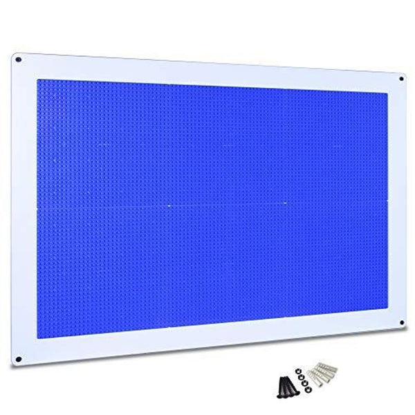 Creative QT Vertical Play Wall Panel - 24 in x 34 in, Blue - Sensory Wall Panel & Activity Board for Toddler Play - Compatible with Lego Building Blocks - image 1