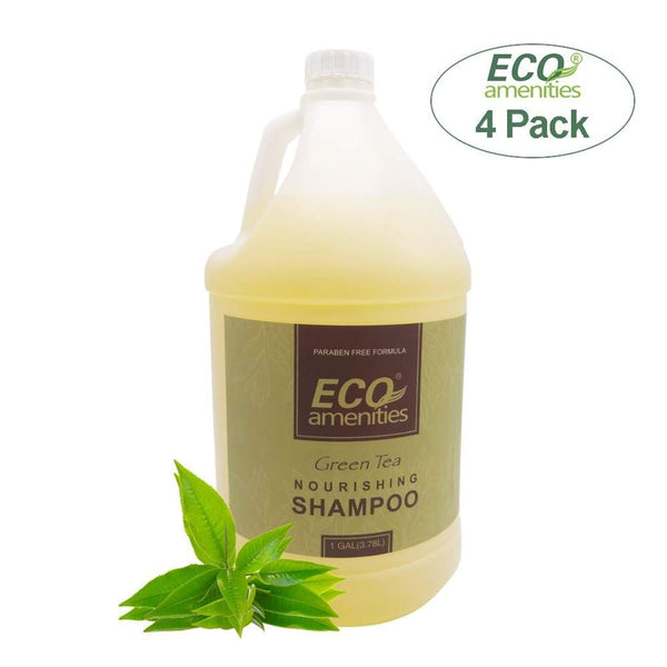 ECO amenities Gallon Shampoo & Conditioner Refill - 128 Fl Oz x 4, 512 Fl Oz Total, Light Yellow - Pump Bottles Included - Tea Tree Scent - Paraben-Free Cruelty-Free Practical Hair Care - image 1