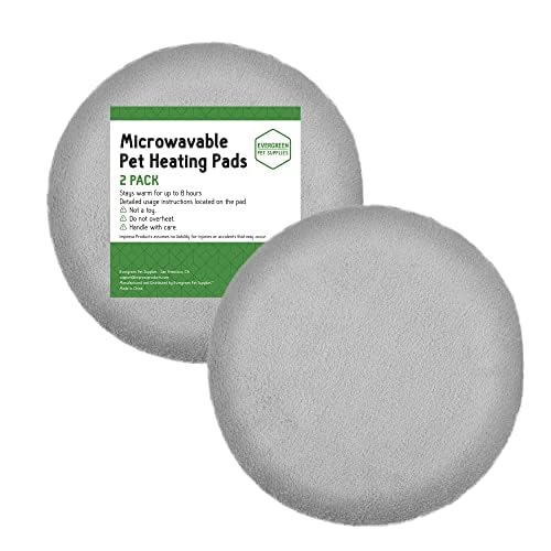 Evergreen Pet Supplies Microwavable Heating Disc for Pets - 2 Pack, X-Large, Round, Gray - Heat Discs with Washable Cover, Up to 8 Hours Warmth & No Electric Cord - image 1