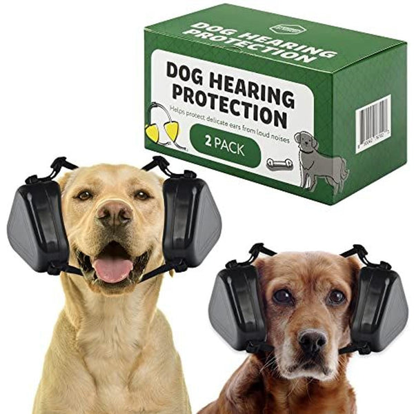 Evergreen Pet Supplies Earmuffs for Dogs - Medium/Large, Black, 2 Pack - Noise Protection & Fireworks Relief - Adjustable Noise Canceling Dog Headphones & Hunting Ear Covers - image 1