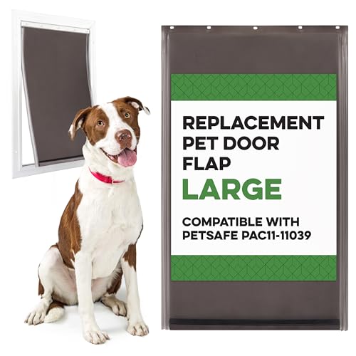 Evergreen Pet Supplies Replacement Dog Door Flap Compatible with PetSafe Freedom PAC11-11039 - Easy-Install Doggy Door Flap - Large, Brown - image 1