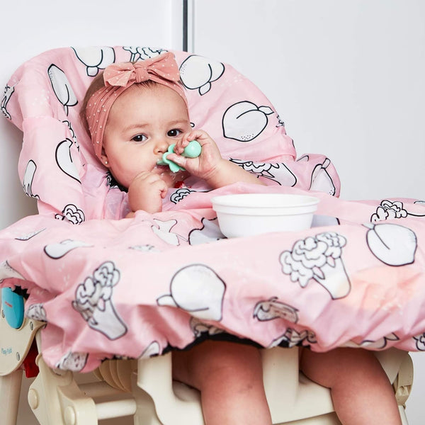 grabease Allover Waterproof Bib - Snack Time Simplified & Baby Eating Essentials - Full-Coverage Waterproof Bibs for Babies - Pink, One Size, Pack of 1 - image 1