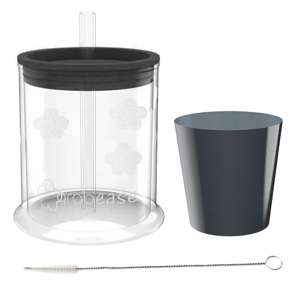 grabease Baby & Toddler Sippy Cups – Training Cup & Straw Cup for Self-Feeding – BPA-Free, Phthalate-Free, 4oz, Gray - image 1