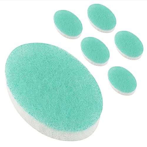 Impresa Double-Sided Body Sponge - White & Blue, Pack of 6 - Deep Exfoliation & Body Scrub Pad - Dual-Sided Design - Gentle Facial Cleanse & Face Scrubber - image 1