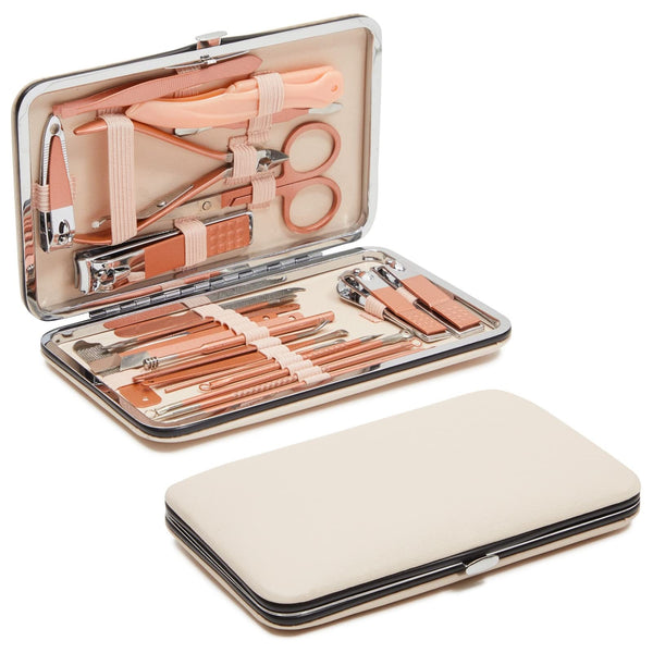 Okuna Outpost 23-Piece Manicure Pedicure Kit - Compact Travel Nail Kit - Precision Nail Clipper Set with File, Tweezers & Cuticle Trimmer - Ingrown Toenail Treatment Tools - image 1