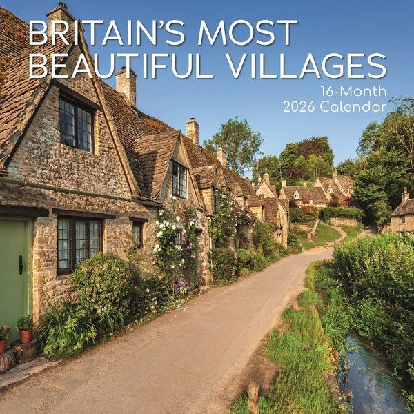 The Gifted Stationery 2026 Square Wall Calendar, Britain's Most Beautiful Villages, 16-Month Scenic Britain Hanging Calendar with 180 Reminder Stickers, Month Planner for Creative Spaces, 12x12 In - image 1