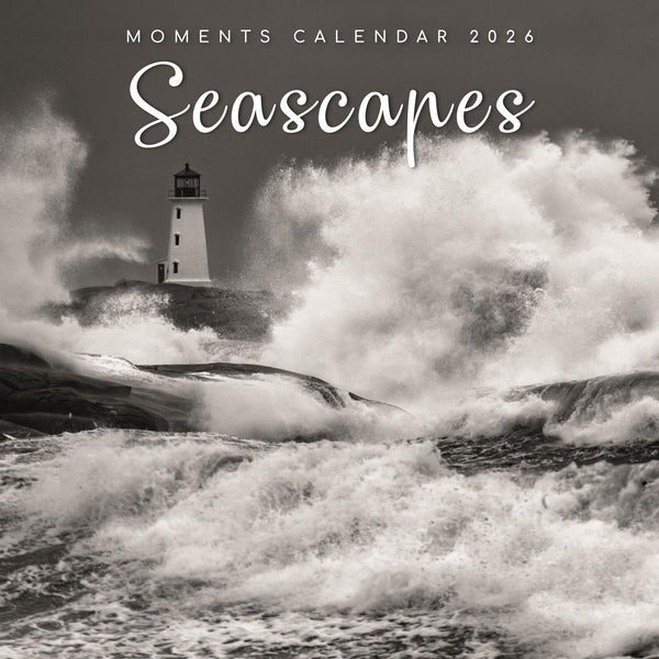 The Gifted Stationery 16 Month Square Wall Calendar - Seascape Photo Art 2026 Wall Calendar - 2026 Planner with 180 Reminder Stickers - Sept 2025-Dec 2026, 12 x 12 in - image 1