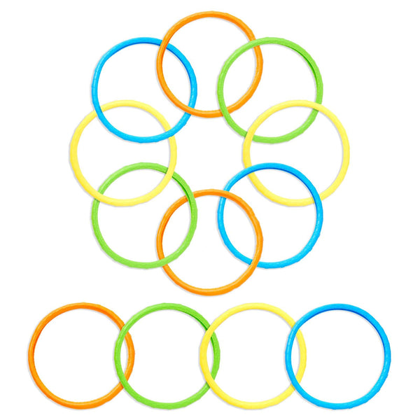 Blue Panda 12 Pack Pool Rings for Kids Diving - Under Water Swim Dive Rings - Multicolored Summer Sinking Pool Toys (6 in) - image 1