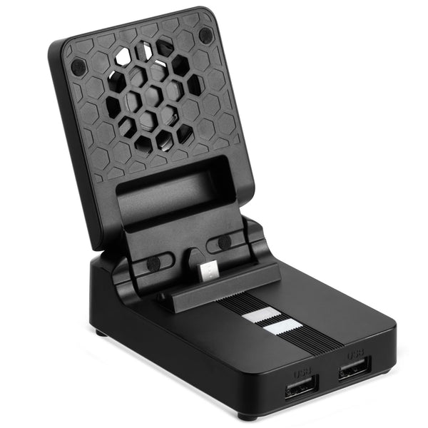 ionX Portable Switch Dock with Fan - Folding Switch Cooling Dock & TV Adapter with HDMI/USB 2.0 Hub Charging Station for Nintendo & OLED Consoles, Black - image 1