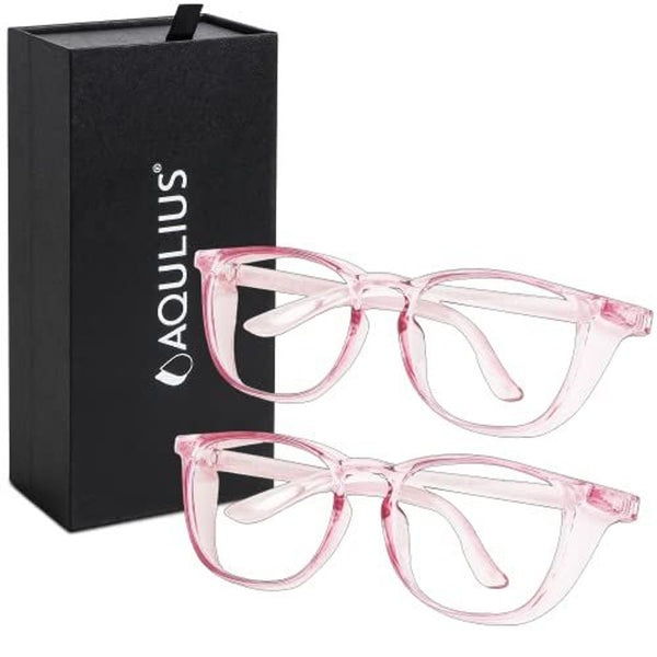 Aqulius Safety Glasses & Goggles for Men & Women - Anti-Fog Shooting Glasses & Chemistry Goggles - Scratch-Resistant Lens & Protective Eyewear with Side Shields - Pack of 2, Pink - image 1