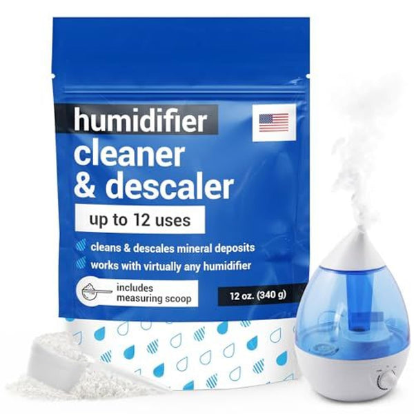 IMPRESA Humidifier Cleaner & Descaler Powder - 12 Oz, 12 Uses - Citric Acid Powder & Bacteriostatic Water Mineral Remover - Cleaning Solution for Humidifiers - image 1