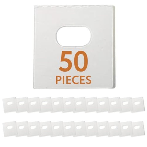 IMPRESA Clear Vertical Blind Repair Tabs - 25 Sets (50 Tabs), 2 Alcohol Wipes Strong Adhesive Peel Stick Bond - Universal Fit for Vertical Slats - Tool-Free Sliding Door Blind Fix - image 1